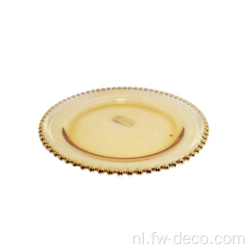 13 inch gouden velg glazen platen voor bruiloft